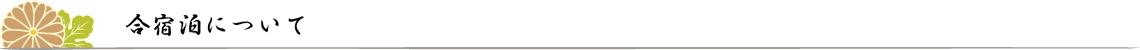 合宿泊について