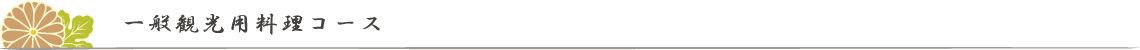 一般観光用料理コース